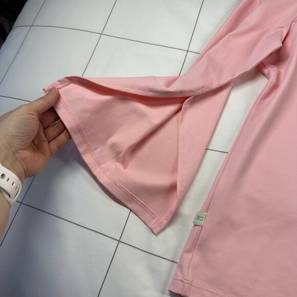 Dudley Stephens Top Womens XXL Pink Wilshire Nylon Stretch Long Sleeve Casual - Picture 5 of 7